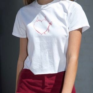 Brandy Melville Helen Devil Heart Top